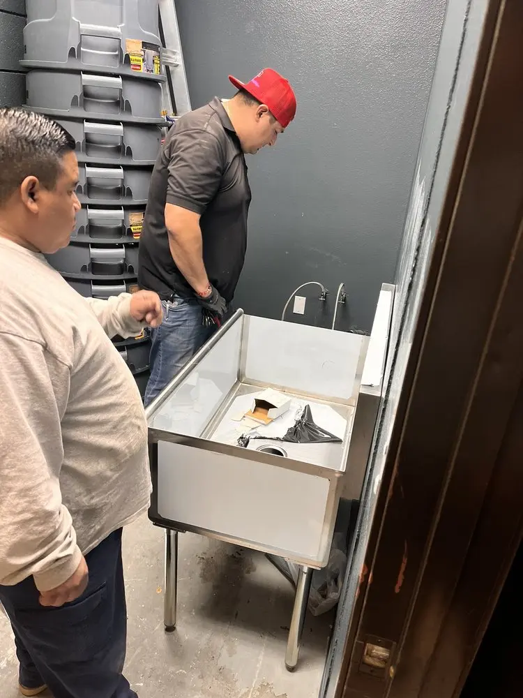Commercial plumbing and sink installation in Van Buren